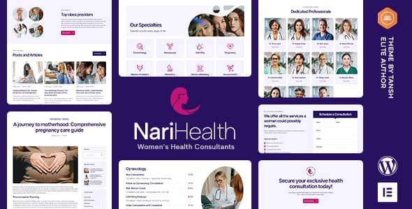 NariHealth v1.0.4 Nulled - Women's Health Consultant WordPress Theme