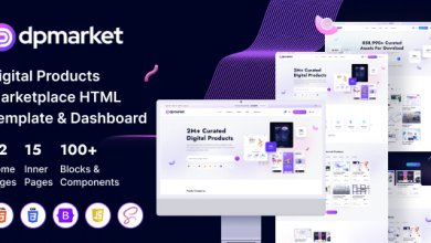 DpMarket – Digital Products Marketplace Html5 Template With Dashboard