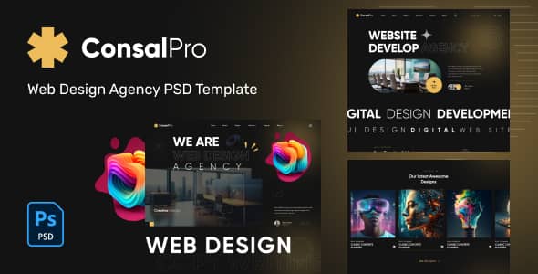 ConsalPro Nulled - Web Design Agency PSD Template
