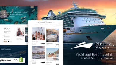 Neera v1.1 Nulled - Yacht Boat & Travel Rental Services Shopify Theme