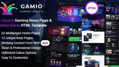 Gamio – eSports and Gaming HTML Template