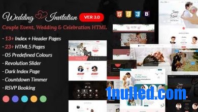 Wedding Event Nulled - Wedding Invitation and Celebration HTML Template