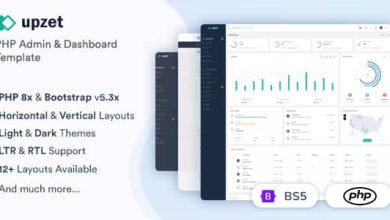 Upzet v1.1.0 Nulled - PHP Admin & Dashboard Template
