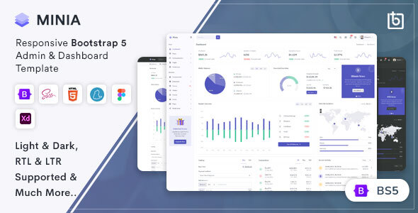 Minia v2.3.0 Nulled - Bootstrap 5 Admin & Dashboard Template