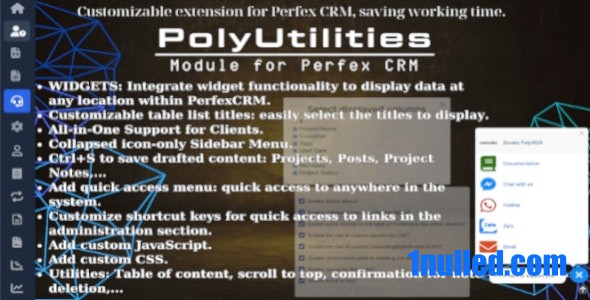 PolyUtilities for Perfex CRM v1.0.8 Nulled - Quick Access Menu, Custom JS, CSS, and More