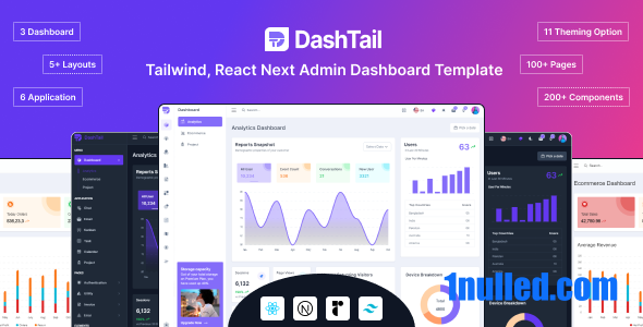 DashTail Nulled - Tailwind, React Next Admin Dashboard Template