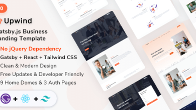 Upwind v1.0 Nulled - React Gatsby Landing Page Template