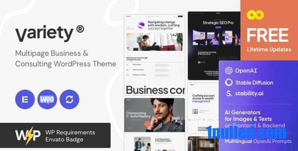 Variety v1.0.0 Nulled - Multipage Business & Consulting WordPress Theme
