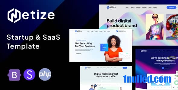 Metize Nulled - Startup & SaaS HTML Template