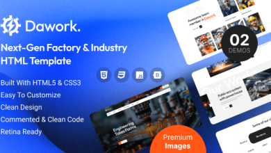 Dawork Nulled - Next-Gen Factory & Industry HTML Template
