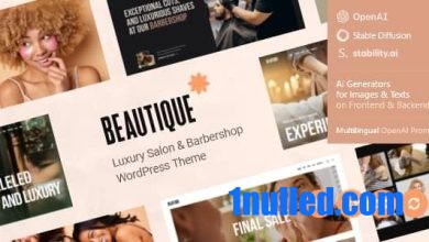 Beautique v1.0 Nulled - Luxury Salon & Barbershop WordPress Theme