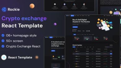 Rockie Nulled - Crypto Exchange React Template
